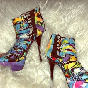Multicolored stilettos